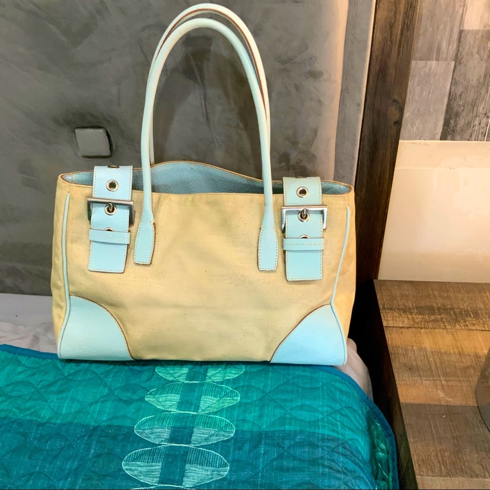 Prada Canvas & Leather Tote